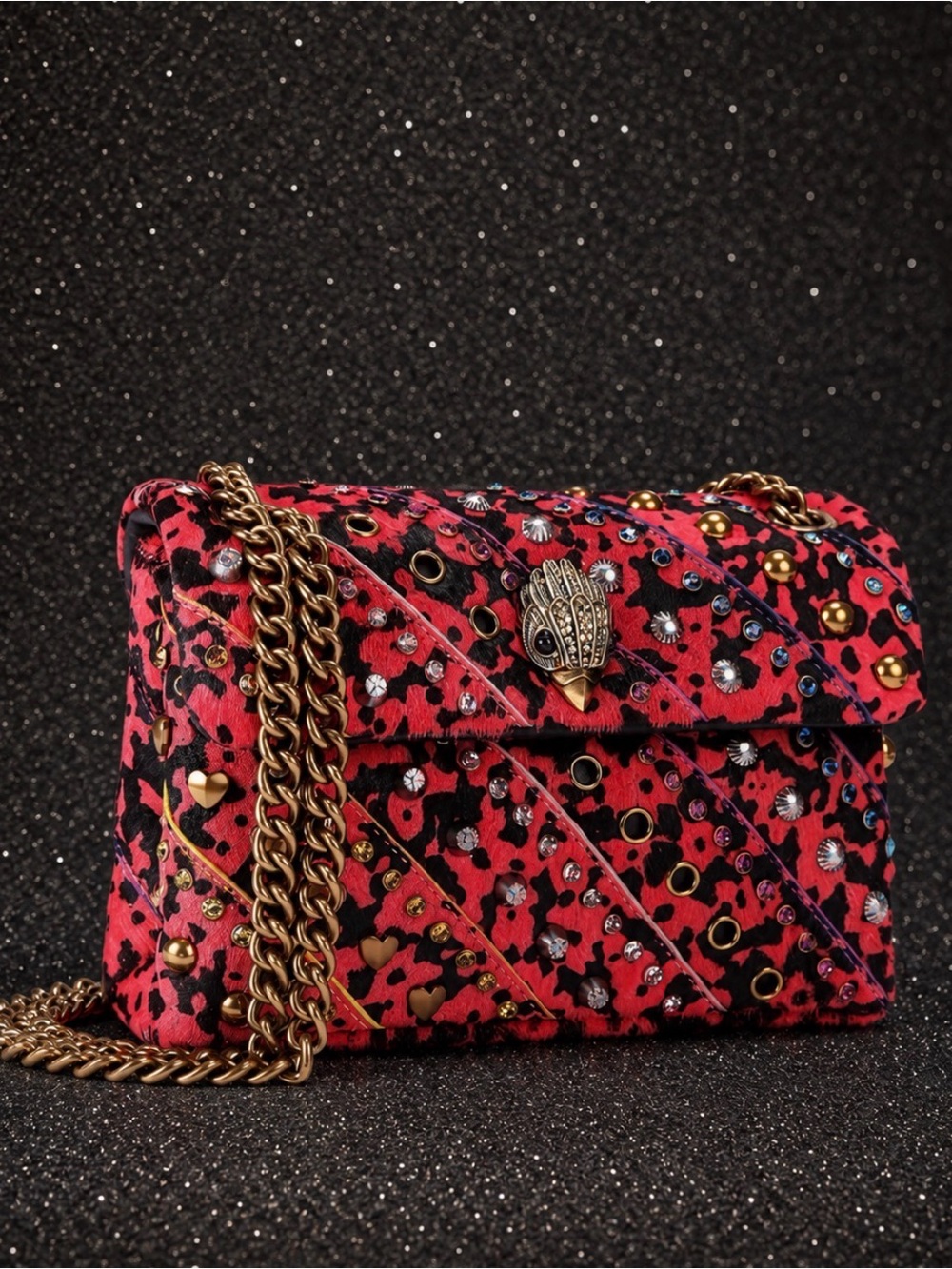 Kurt Geiger NWT MINI LEATHER KENSINGTON BAG - Calf Hair